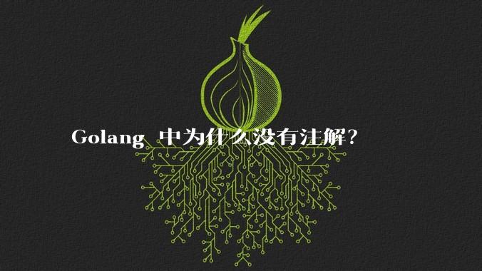 Golang 中为什么没有注解？